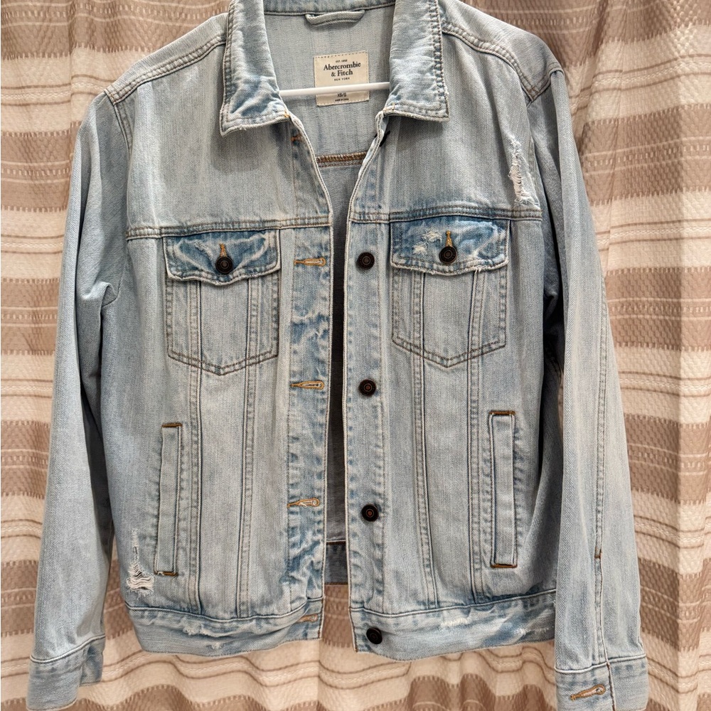 Abercrombie & Fitch Light Blue Fabric Tag